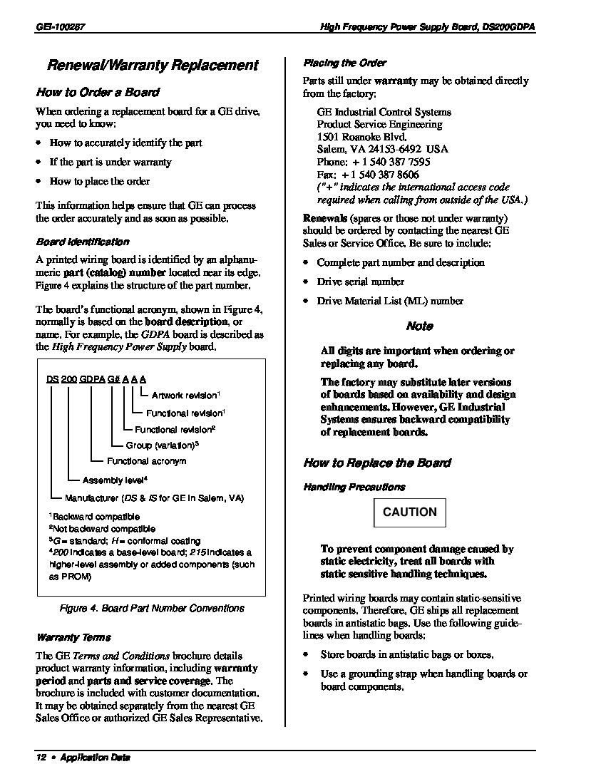 First Page Image of DS200GDPAG1AJF Renewal - Replacement.pdf